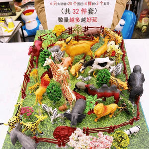 โมเดลสัตว์ขนาดเล็กรูปวัวไก่โต๊ะทรายพื้นดินจำลองขนาดมินิโอเชียน <span class=keywords><strong>Megalodon</strong></span> ฉลามขาว - Product Image 4