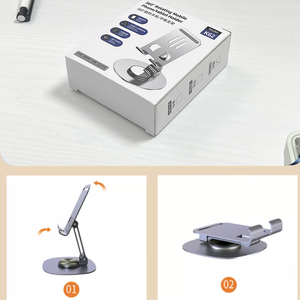 <span class=keywords><strong>Support</strong></span> <span class=keywords><strong>universel</strong></span> rotatif à 360 degrés pour téléphone et tablette <span class=keywords><strong>Support</strong></span> en métal anti-stress avec hauteur et angle réglables - Product Image 6