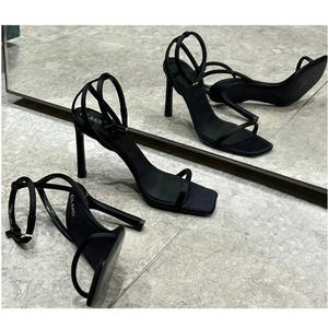 Sandalias de tacón fino con punta abierta y tacón alto para mujer, estilo elegante de una sola tira, sexy francés, antideslizantes, nueva colección de verano 2026 - Product Image 4