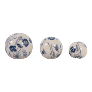 Orbe Floreali Decorative in Ceramica Stoneware per Casa, Bagno, Ufficio, Soggiorno, Esposizione su Scaffale, Design Floreale Boho - Product Image 3