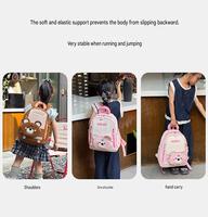 Nouveau Sac à Dos Enfant 2026 Léger 330g Imperméable et Résistant à l'Eau, Motif Ours de Dessin Animé, Fermeture Éclair, Doublure Polyester