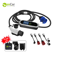 Zencar E-Pro 32A 22KW AC Portable Niveau 2 EV Chargeur GBT Plug 400V 3 Phases Fast Home Charging IP 66 WiFi 4G App avec Grand Écran