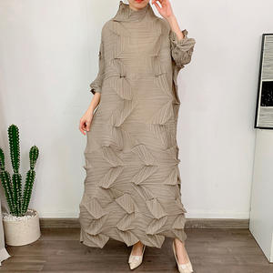 Abito irregolare Casual da donna <span class=keywords><strong>Outlet</strong></span> di fabbrica cintura di grandi dimensioni alla moda abito plissettato di personalità - Product Image 1