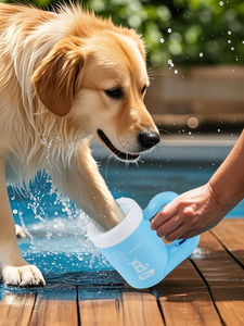 Pulitore e massaggiatore automatico per zampe di cane di migliore qualità, tazza per lo smaltimento dei rifiuti di animali domestici in silicone morbido, detergente per zampe di gatto in plastica sostenibile - Product Image 2
