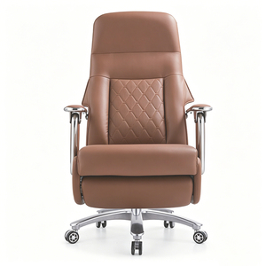 Silla de Oficina Ejecutiva Ergonómica de Cuero Genuino con Masaje Eléctrico |   Sillón Reclinable con Calefacción y Ventilación, Diseño de Lujo Ligero y Giratorio - Product Image 6