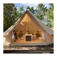Tente en toile de luxe ignifuge imperméable portable quatre saisons avec ouverture rapide pour le camping en plein air Glamping Stores de chasse