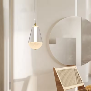 Lampe de fond murale minimaliste Restaurant Ding Room Suspension en marbre de verre moderne - Product Image 4