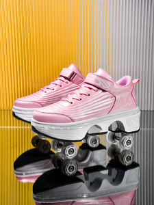 Patines De <span class=keywords><strong>4</strong></span> Ruedas déformé chaussures à roulettes rétractables chaussures de skate avec <span class=keywords><strong>4</strong></span> <span class=keywords><strong>roues</strong></span> enfants femmes - Product Image 3
