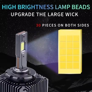 ชุด D ไฟหน้ารถยนต์ LED D1S หลอดไฟซ่อน D2S <span class=keywords><strong>D4S</strong></span> D3S D5S D8S เทอร์โบไฟ30000LM 6000K โคมไฟอัตโนมัติ CANbus ไม่มีข้อผิดพลาดปลั๊ก & เล่น - Product Image 4