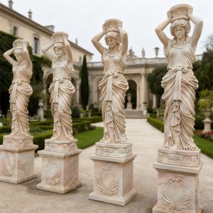 Colonna di marmo naturale in stile greco con colonna di supporto in marmo intagliato a mano produttori di pilastri - Product Image 2