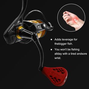 Empuñadura para carrete de pesca de 66 mm con mango rojo de TPE de 35 mm, adecuada para Slammer Spinfisher 2500 4500 - Product Image 3