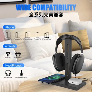 Mới Nhất Bền Phong Cách 3-Trong-1 Sạc Không Dây Đứng Đồng Hồ Thông Minh Quản Lý Cáp Điện Thoại Sạc Trạm Sạc Nhanh Tính Năng - Product Image 3