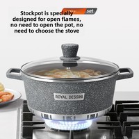 Ensemble de 10 casseroles antiadhésives de différentes tailles en alliage d'aluminium avec couvercles en verre pour cuisinières à gaz domestiques, style occidental