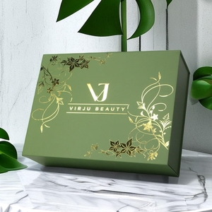 Custom Logo <b>Magnetic</b> <b>Gift</b> <b>Box</b> With Logo Soft Touch Lamination Thick Cardboard Ribbon Closure Luxury Skincare <b>Gift</b> <b>Box</b> Set - Product Image 3