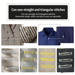 Machine à coudre industrielle pour boutonnières, prix de vente directe, machine à boutonnières à point noué à entraînement direct en stock - Product Image 2