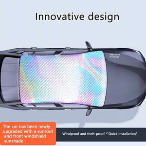 Y0167 Pliable Voiture Panoramique Fenêtre <span class=keywords><strong>Pare</strong></span>-<span class=keywords><strong>Soleil</strong></span> <span class=keywords><strong>Pare</strong></span>-<span class=keywords><strong>Soleil</strong></span> pour Corps 95% UV 90% IR Rejet 100% Polyester Matériel Anti-rayures - Product Image 6