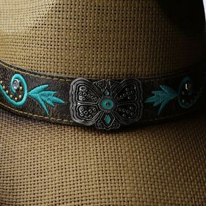 Nuevo Sombrero de Paja de Estilo Étnico para Verano, Sombrero de Vaquero Occidental de Moda, Sombrero de Jazz con Ala Ancha para Hombres y Mujeres, Protección Solar para Viajes y Fiestas - Product Image 6