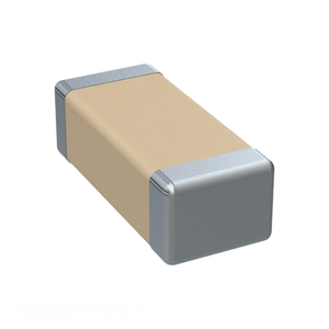ตัวเก็บประจุเซรามิก MLCC แบบยึดบนพื้นผิวตัว470PF 1206 X7R 100V 470 PF 1206B471M101CT 1206 (3216เมตริก) ของแท้ - Product Image 1
