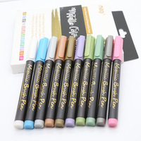 Lot de 10 marqueurs métalliques pour peinture et dessin, lot de 10 couleurs