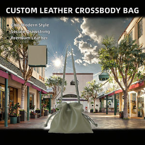 Bolsos Cruzados de Moda con Logotipo Metálico Personalizado y Patrón de Caramelo, Mini Bolsos de Cuero Genuino con Cordón para Mujer - Product Image 2