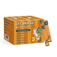 Direct Usine 18g Barres de friandises liquides pour chat au saumon et au thon, nourrissantes, enrichissantes, au lait naturel, aliments humides crémeux