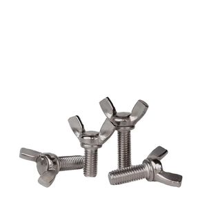 In acciaio inossidabile finitura luminosa classe 4.8 e 6.8 corno di pecora testa a farfalla bulloni ad ala M4-M8 - Product Image 2