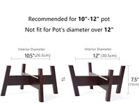 Pertengahan Abad Kayu Plant Stand Pot Bunga Pemegang Display Pot Rak Dekorasi Rumah untuk 10 Inci untuk 12 Inci Planter