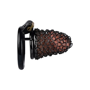 Jaula de Castidad Masculina de Gasa Negra con Cadena de Metal, Transpirable y Cómoda de Usar, Gran Venta en Amazon - Product Image 5