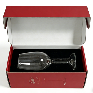 Caja de Regalo Personalizada de Alta Gama para Copas de <span class=keywords><strong>Vino</strong></span> Tinto con Grabado, Inserto de Espuma de Papel Corrugado Ecológico, Impresión de Logotipo, Entrega en 7 Días - Product Image 4
