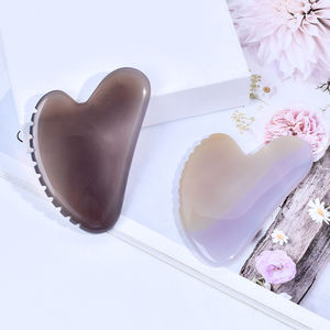 Outil de beauté anti-âge Agate grise <span class=keywords><strong>Gus</strong></span> Sha Logo personnalisé Pierre d'agate grise naturelle Guasha Gua Sha pour le visage - Product Image 2