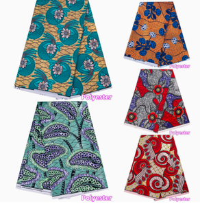 Vente en Gros Usine 100 % Polyester Tissu Batik Motif Personnalisé Tissu Imprimé Africain Véritable Tissu Wax Africain - Product Image 2