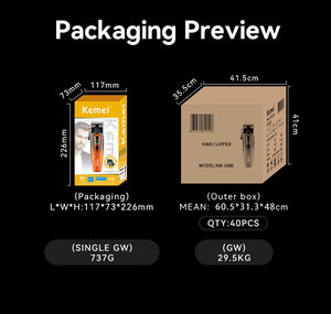 <span class=keywords><strong>Tondeuse</strong></span> à cheveux rechargeable KEMEI Km1686 9000 tr/min, professionnelle, avec fonction de dégradé de couleur, réglable, machine à couper les cheveux, 2500 mAh - Product Image 6