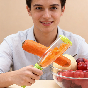 Wholesale <b>Fruit</b> & <b>Vegetable</b> Peeler with Storage Container Stainless Steel Blade Anti-splash Design Safe Kitchen <b>Tool</b> - Product Image 1