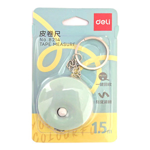 Deli Tape Measure 1.5m Round Keychain Measuring Tool For Office Tailoring Household Use - Product Image 5