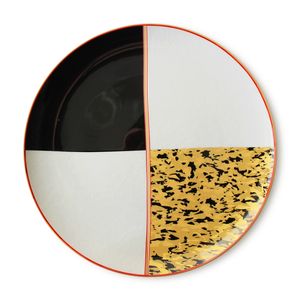 Vente chaude Service de table en porcelaine de style moderne, motif marbre noir et or, assiette à dîner en porcelaine, vaisselle en grès, emballage en vrac, salle à manger - Product Image 2