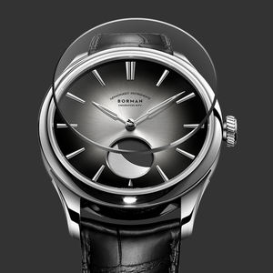Borman BM3541 Reloj automático mecánico de lujo para hombre Esfera cepillada al sol Fase lunar 28800VPH Banda de cuero resistente al agua Hangzhou - Product Image 4