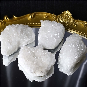 Wholesale Natural Healing <b>Snow</b> White Crystal Cluster Crystal Stone Carving Home Decoration - Product Image 2