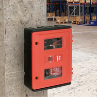 Armoire d'extincteur rouge boîte en plastique armoire à enrouleur de tuyau à double porte avec extincteur