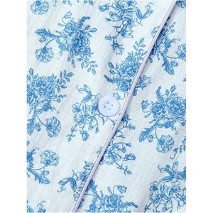 Ensemble pyjama deux pièces pour femmes, imprimé floral, manches courtes, chemise boutonnée, short à nœud, vêtements de nuit, vêtements de détente - Product Image 2