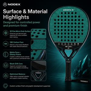 Raquette de padel NODEX de qualité supérieure, fabriquée en usine, <span class=keywords><strong>Stryke</strong></span> JP91 Hybrid Teardrop 24K carbone, puissance explosive avec précision et stabilité - Product Image 3
