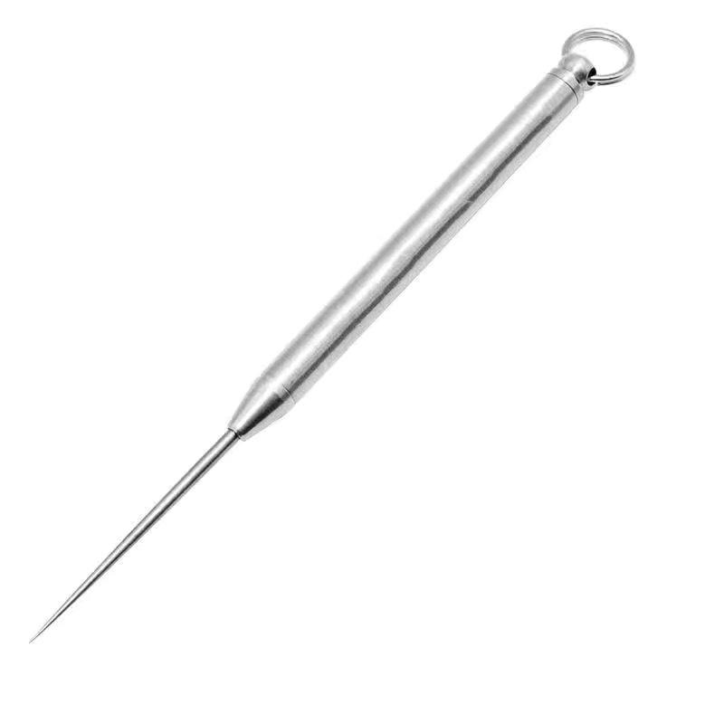 Silver retractable toothpick