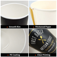Groothandel op maat gemaakte biologisch afbreekbare dubbelwandige papieren koffiebekers, composteerbaar, geïsoleerd, met deksels, 12oz/16oz