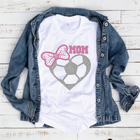 Transferts thermiques en strass pour t-shirts, design « maman footballeuse », best-seller