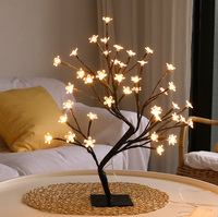 Dekorative Farb tabelle Batterie solar betriebene Tabelle Weihnachten führte Kirschblüten baum Licht