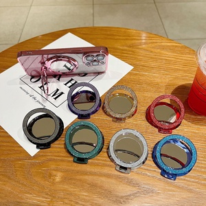 Soporte Plegable de Plástico con Purpurina para Teléfono Móvil, Espejo Pequeño Portátil, Accesorio Cosmético, Soporte de Escritorio para Ver Series - Product Image 4