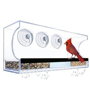 YS-Wholesale <strong>Large</strong> Window Window <strong>Bird</strong> <strong>Feeder</strong> House Acrylic Window <strong>Bird</strong> <strong>Feeder</strong> With Drain Holes Home Shape <strong>Bird</strong> <strong>Feeder</strong> - Product Image 6
