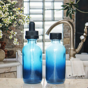 Bouteilles d'huile cosmétiques de luxe flacons de pompe en verre ambré plat pour huiles essentielles de parfum marque personnalisée disponible - Product Image 3