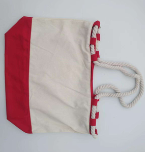 Bolsa de lona en blanco, bolsa de compras personalizada de lona gruesa de algodón, bolsa grande de lona con asa. - Product Image 2