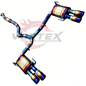 ท่อไอเสีย Vortex Titanium สำหรับ Subaru WRX VA 2.0T ปี 2015-2021 แบบ Catback พร้อมปลายท่อแบบ Quad สีฟ้า - Product Image 2