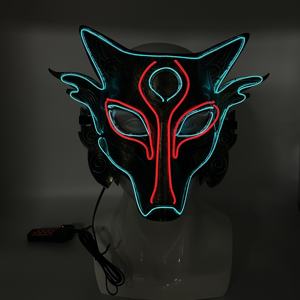 बहुत बढ़िया डिजाइन हेलोवीन वुल्फ मुखौटा सोने भेड़िया सिर प्रकाश का नेतृत्व किया अप मुखौटा जानवर कॉस्टयूम हेलोवीन Cosplay मास्क चेहरे को कवर - Product Image 3